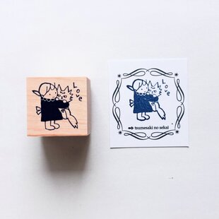 消しゴムはんこ】まったりうさぎ（シオザワタケシ*藤嶋みやび