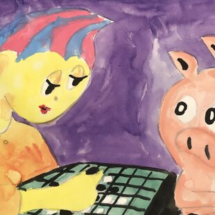 パステルアート 月光飛行 パステル画原画 | iichi 日々の暮らしを