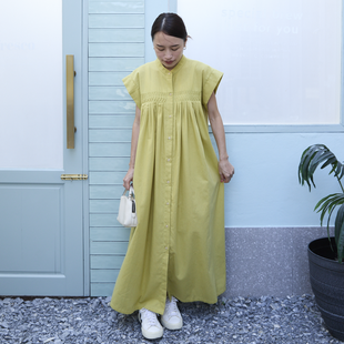 美品✨ミシェルボードウイン リネン ワンピース カシュクール 2way ロング カシュクールギャザー2wayワンピース-フレンチリネン/ブラック