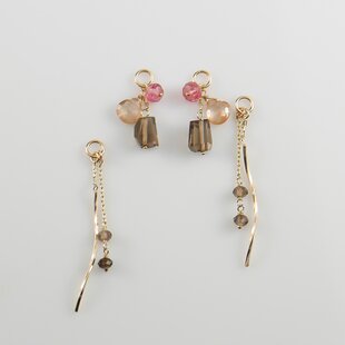 天然石のシーブルー·イヤリング (ピアス) | iichi 日々の暮らしを