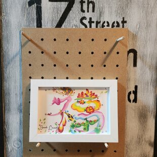 水彩画・原画「白いチューリップとガラスの花瓶」 | iichi 日々