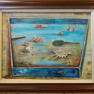 原画「果樹園の中に漂う夕方の光3」F6・油彩画 | iichi 日々の暮らしを