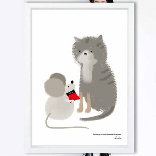 原画・イラスト】「キジトラ猫∣ドローイング」 木製額縁入り（2L