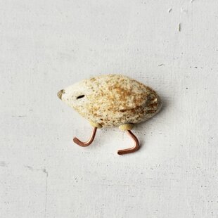 受注制作］トリの刺繍ブローチ（gray） | iichi 日々の暮らしを