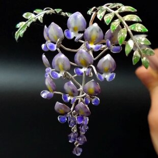 アンティーク 髪留め かんざし 本鼈甲 螺鈿細工 バレッタ 薔薇 鼈甲螺鈿バレッタ | iichi 日々の暮らしを心地よくするハンドメイドや