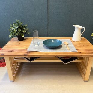 送料無料】 ローテーブル 木組みたっぷり収納 120cm 45cm パイン