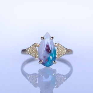K18 4本爪エメラルドピンキーリング/0.20ct | iichi 日々の暮らしを