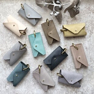 ハンドメイド☆ミニキーケース 紺ミナペルホネン蝶々 | iichi 日々の