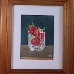 一点物｜絵画｜原画「暮れてゆく空を眺めて」 ※額縁入り（四つ切サイズ