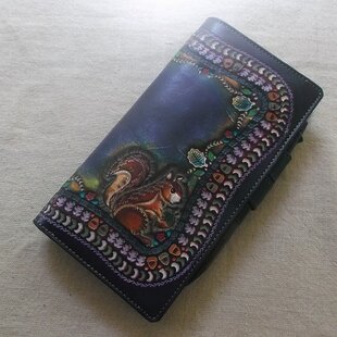 ほぼ日手帳仕様 B6サイズレザー手帳カバー 刻印＆拭き染め | iichi
