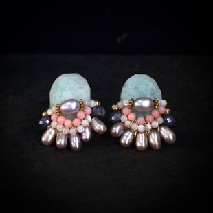 14kgf☆淡水ケシパール 花びらピアス | iichi 日々の暮らしを心地よく