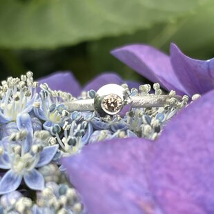 紫色オーバルカットリングk18 K18サファイアのオーバルカット覆輪リング ～Rakel | iichi 日々の