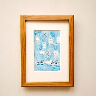 額付き水彩画「猪」 原画 | iichi 日々の暮らしを心地よくする