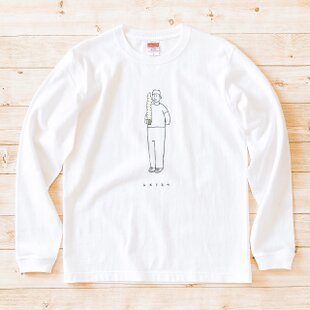 長袖Tシャツ『顔面ケーキ・男子』男女兼用 ロンT | iichi 日々の暮らし