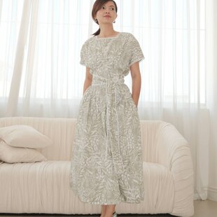 着物リメイク】脇ギャザーの前開きワンピース/紬 | iichi 日々の暮らし