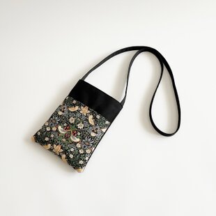 刺し子トートS 十字花刺し/ミントグリーン 和柄 北欧 花柄 お弁当 マチ