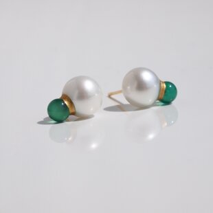 グリーンファントムクォーツ 水晶 ピアス 原石 鉱物 天然石 アレルギー