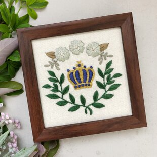 刺繍キッ春色フレンチノットステッチの刺繍フレーム | iichi 日々の