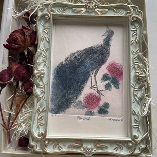 猫・2024/銅版画(額あり） | iichi 日々の暮らしを心地よくする