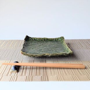 織部足付き板皿 【手仕事 民藝 和 陶器】 | iichi 日々の暮らしを
