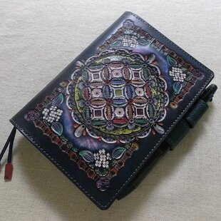 ほぼ日手帳仕様 B6サイズレザー手帳カバー 刻印＆拭き染め | iichi