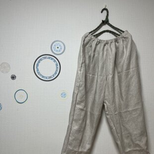 秋冬リネン*もんぺパンツ*黒 | iichi 日々の暮らしを心地よくする