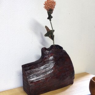 陶器 一輪挿し 直ひょうたん型 黄・こげ茶【190804】 | iichi 日々の