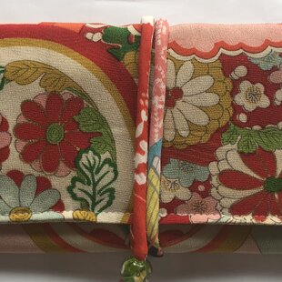 現品1点のみ!!】HAJIME AYUMU 高級花柄付き着物帯リメイクL字財布 