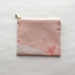 アンティークレース*リネン*グレイッシュブルー*ポーチ | iichi 日々の