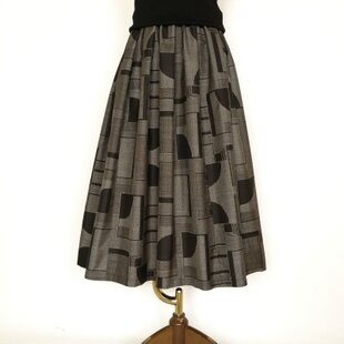 インディゴ染めコットンレースパッチワークスカート | iichi 日々の