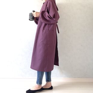 リネン 割烹着 シンプルデザイン 水通し済み 6色から1色チョイス リネン 割烹着 シンプルデザイン 水通し済み 6色から1色チョイス