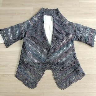 パープル系のグラデーション カーディガン | iichi 日々の暮らしを