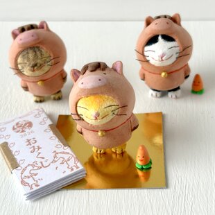 お雛様 ねこ雛様ハチワレさん&三毛猫さん(細身猫タイプ)の | iichi
