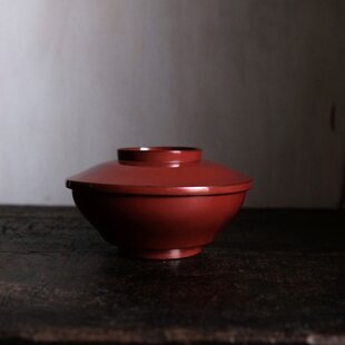 赤で素敵◇ 時代物 漆芸蓋付椀 漆器 骨董・antiques 古民家 古道具