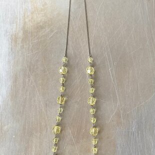 Catherine Stein》two strand matte gold clear plastic ヴィンテージ