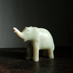 キュートな象◇天然石のオブジェ オニキス ビンテージ インテリア