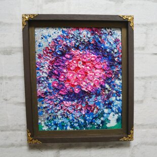油絵 原画【群青のトパーズ】あじさい 紫陽花 絵画 インテリア 額なし