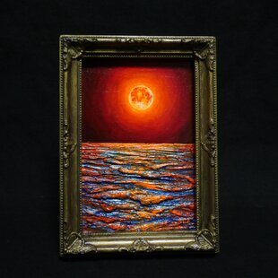 油絵 キャンバスパネル ミニ絵画【海と砂浜海】 | iichi 日々の暮らし