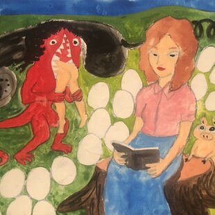 額付き水彩画「猪」 原画 | iichi 日々の暮らしを心地よくする