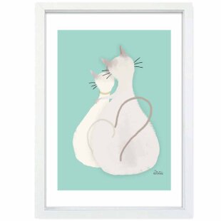 イタズラのあと ネコ 送料無料 イラスト アート ポスター アート