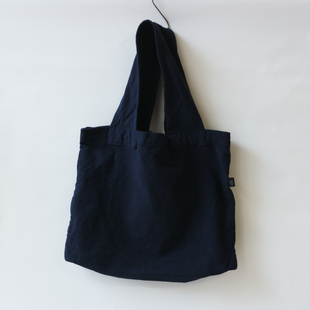 受注生産○オーガンジー 刺繍 マルシェバッグ フランス語 ロゴ 花柄