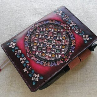 ほぼ日手帳対応 牛革文庫サイズ手帳 刻印＆拭き染め | iichi 日々の
