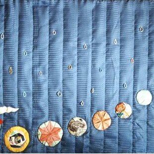 ☆パッチワークキルト：ナインパッチのタペストリーPatchwork Quilt