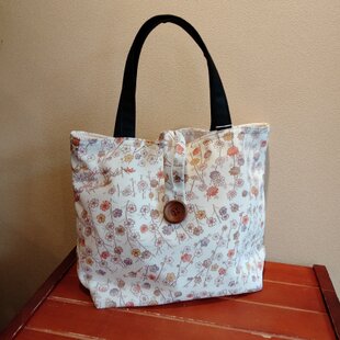 オトナかわいいバンブーバッグ 北欧 花刺繍柄 | iichi 日々の暮らしを