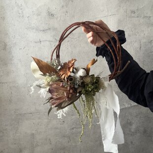 ◇ユーカリ&カスミソウミニリースset◇ナチュラル ユーカリとかすみ草のミニリース | iichi 日々の暮らしを心地よくする