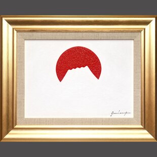 絵画油絵☆【金のダビデの星】☆がんどうあつし直筆肉筆F3アクリル額付