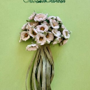 ミニ薔薇のブーケ オフホワイト＊ シルクデシン製 * コサージュ