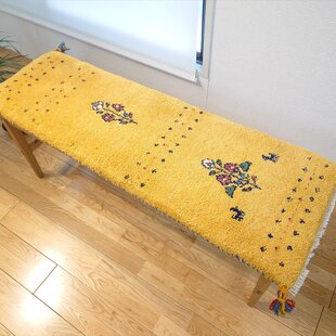 ギャッベ ミニマット2枚セット のびのび様専用】ペルシャギャッベ ミニマット2枚セット（横43.5