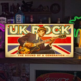 【オーダー無料】UK ブリティッシュロックギター 看板 置物 雑貨 ライトBOX オーダー無料】UK ブリティッシュロック ギター ミュージック 音楽