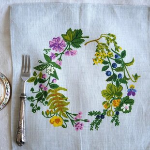刺繍テーブルクロス イースター ひよこと花輪 ドイツ | iichi 日々の